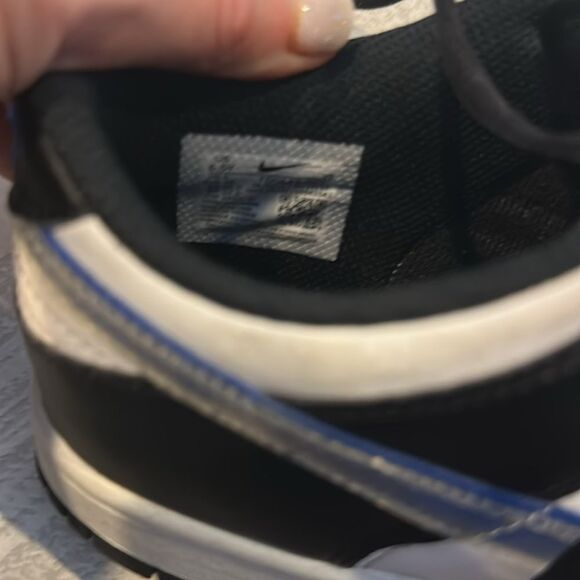 Nike Dunk Low Boys Black/Hyper Royal/Summit White/Black Sneakers - Size 6.5 - Picture 7 of 8